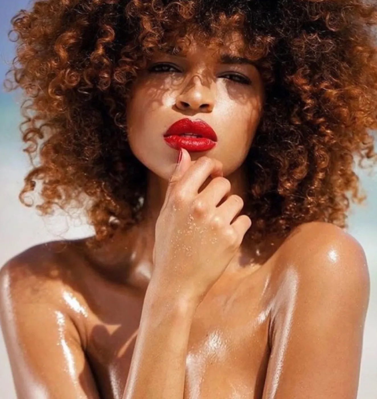 Red lip editorial, published in Playboy Germany